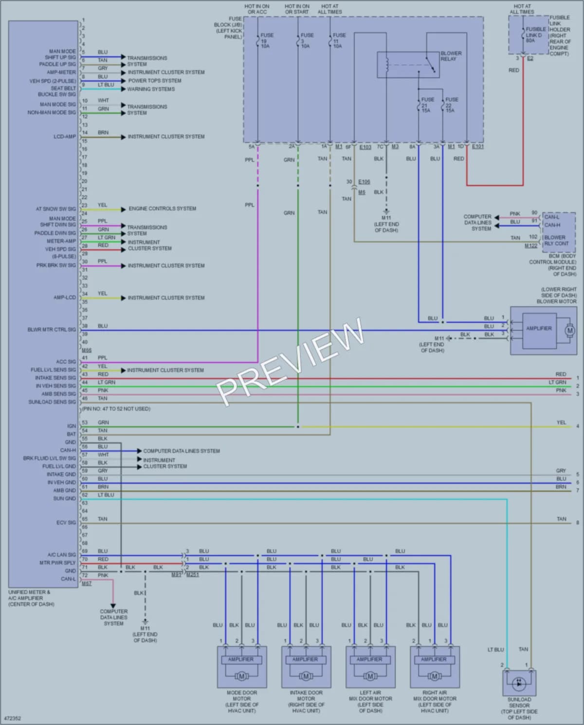 2015 Infiniti QX70 Air Conditioning wiring diagram preview