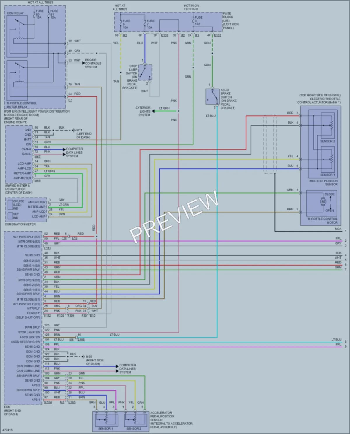 2015 Infiniti QX70 Cruise Control wiring diagram preview