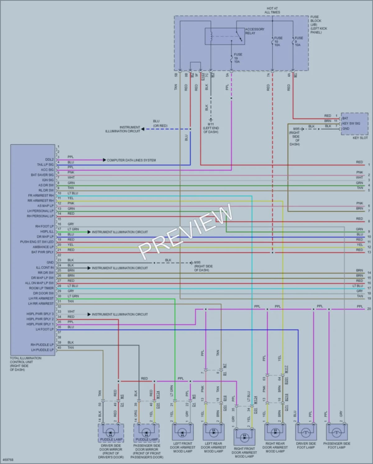 2015 Infiniti QX70 Interior Lights wiring diagram preview