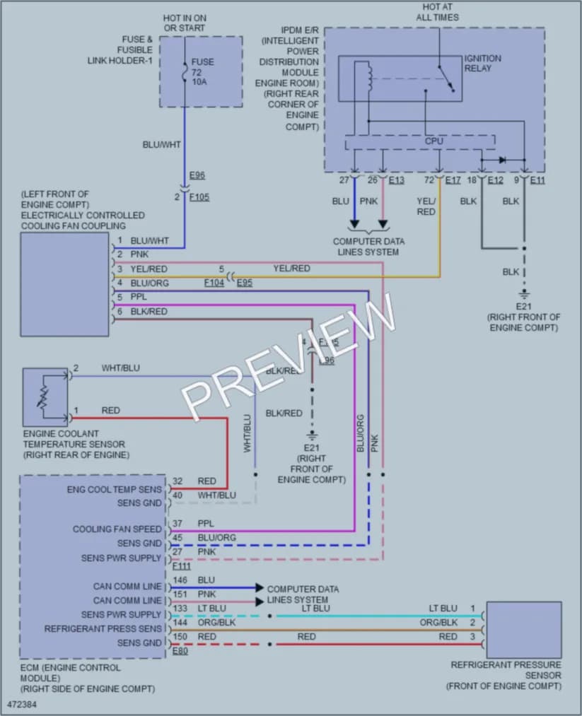 2015 Infiniti QX80 Cooling Fan wiring diagram preview