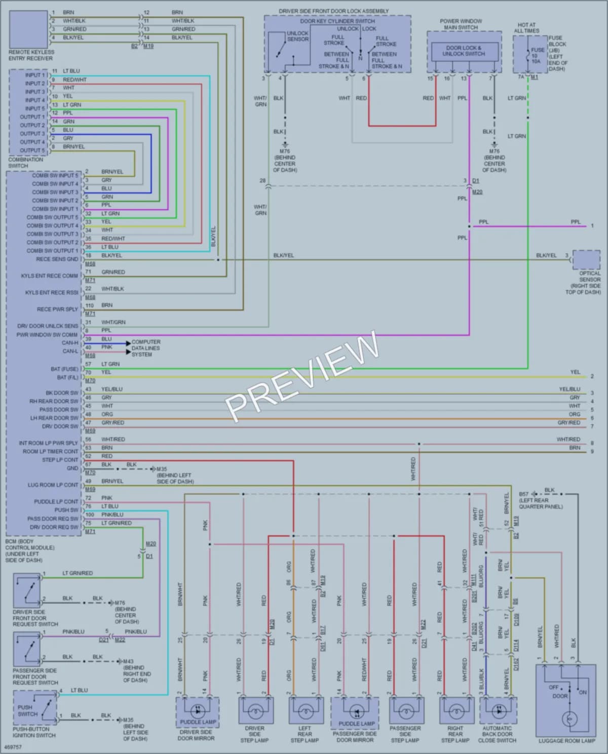 2015 Infiniti QX80 Interior Lights wiring diagram preview