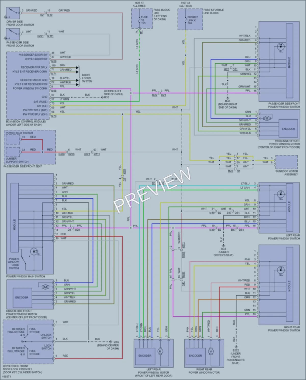 2015 Infiniti QX80 Power Windows wiring diagram preview