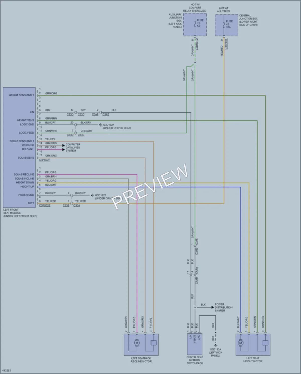 2015 Jaguar FType Memory Systems wiring diagram preview