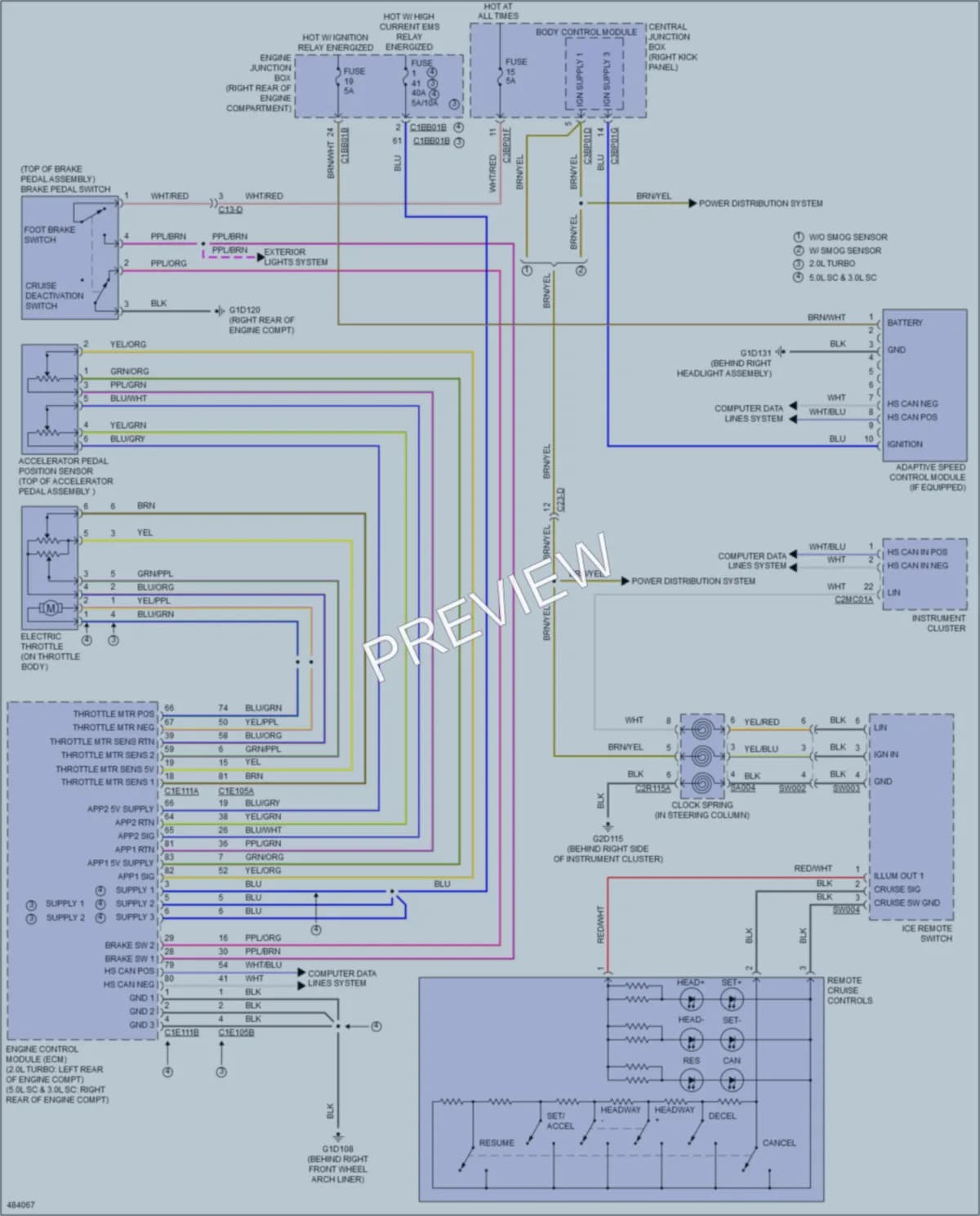 2015 Jaguar XF Cruise Control wiring diagram preview