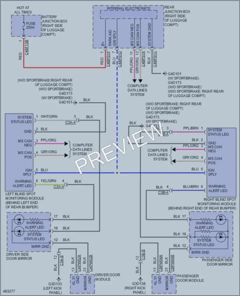 2015 Jaguar XF Navigation wiring diagram preview