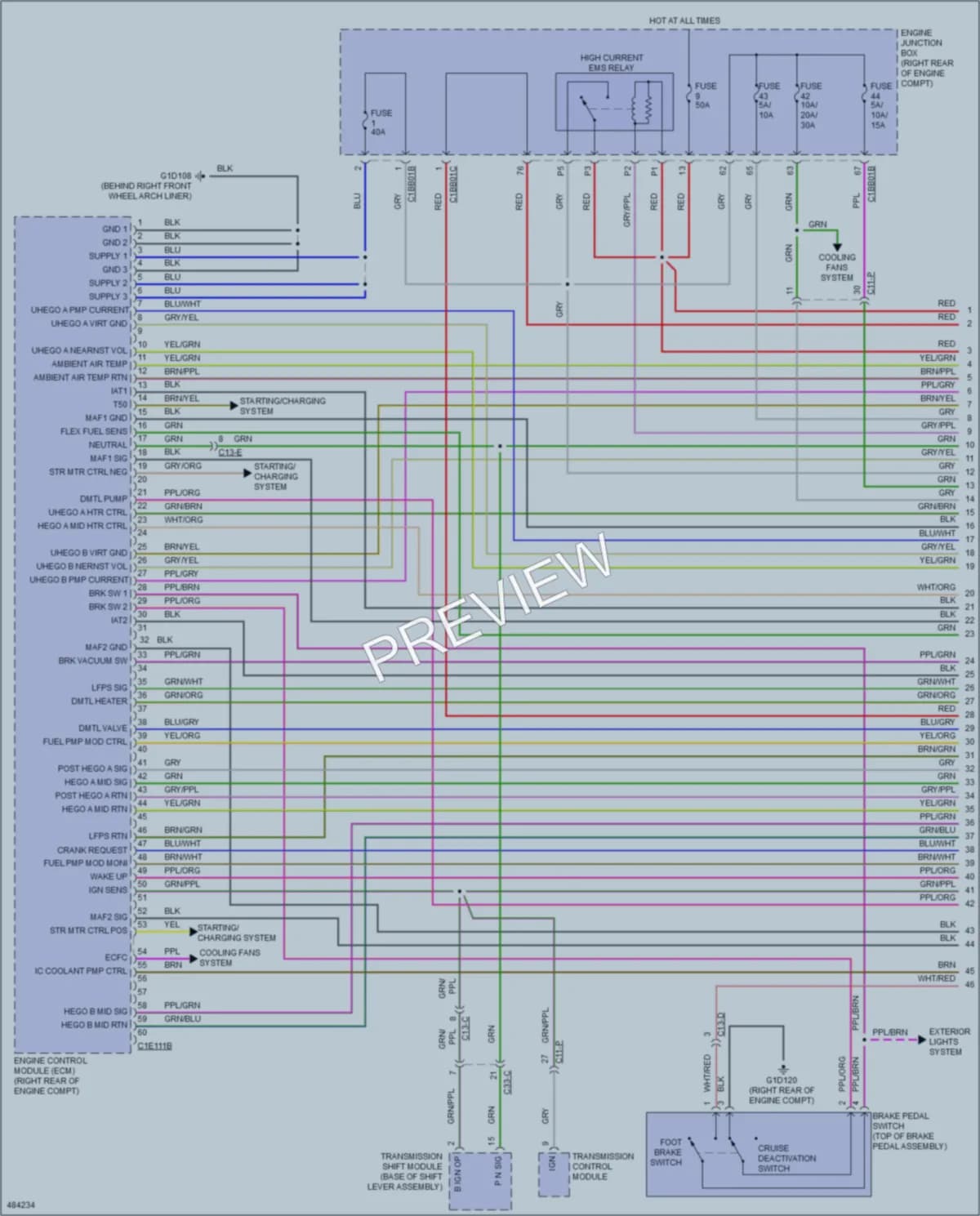 2015 Jaguar XFR Engine Performance wiring diagram preview
