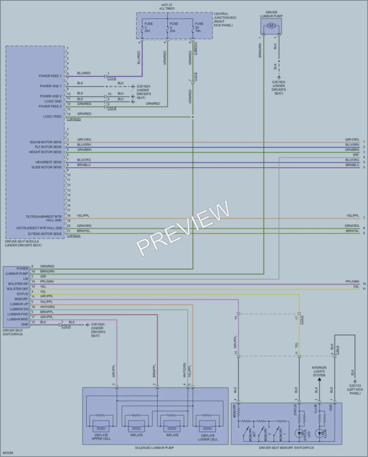 2015 Jaguar XFRS Memory Systems wiring diagram preview
