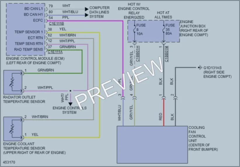 2015 Jaguar XJRL Cooling Fan wiring diagram preview