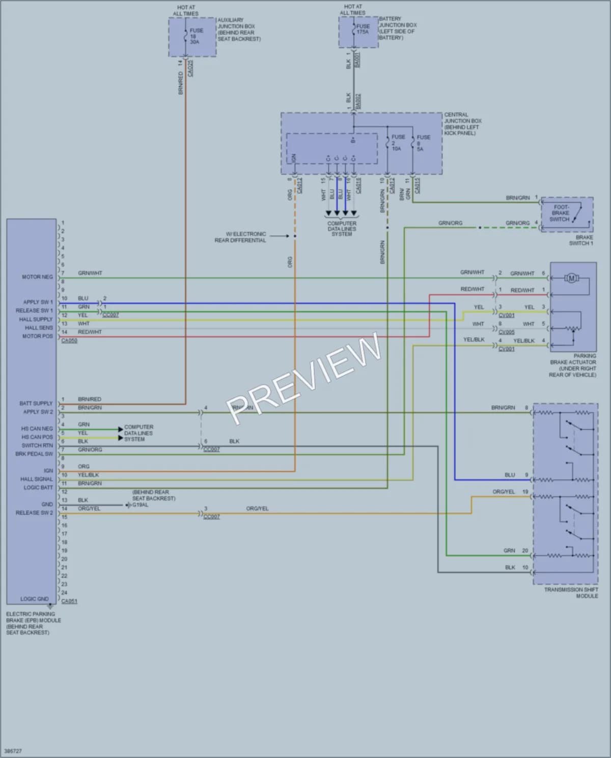 2015 Jaguar XK Shift Interlock wiring diagram preview