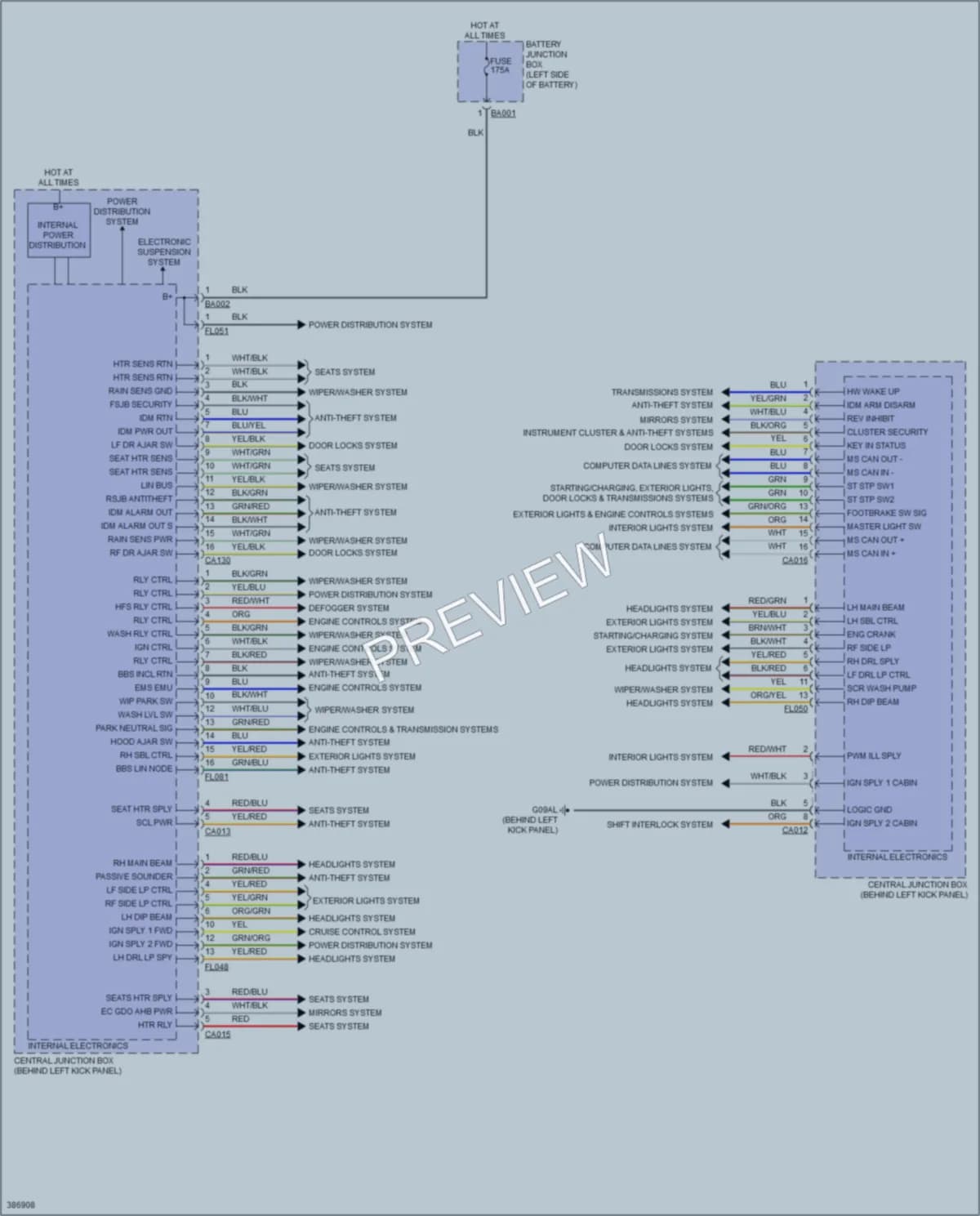 2015 Jaguar XKR Body Control Modules wiring diagram preview