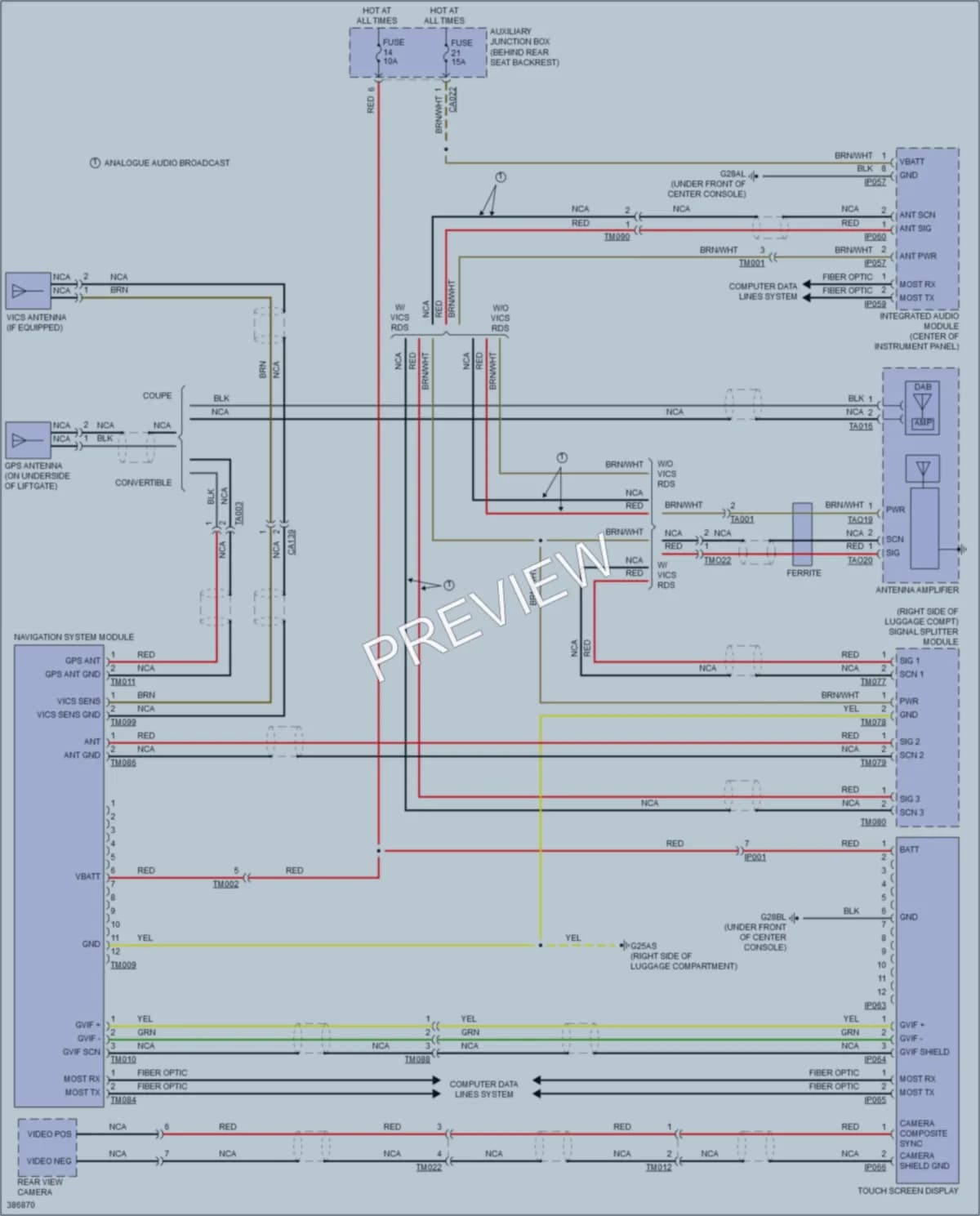 2015 Jaguar XKR Navigation wiring diagram preview