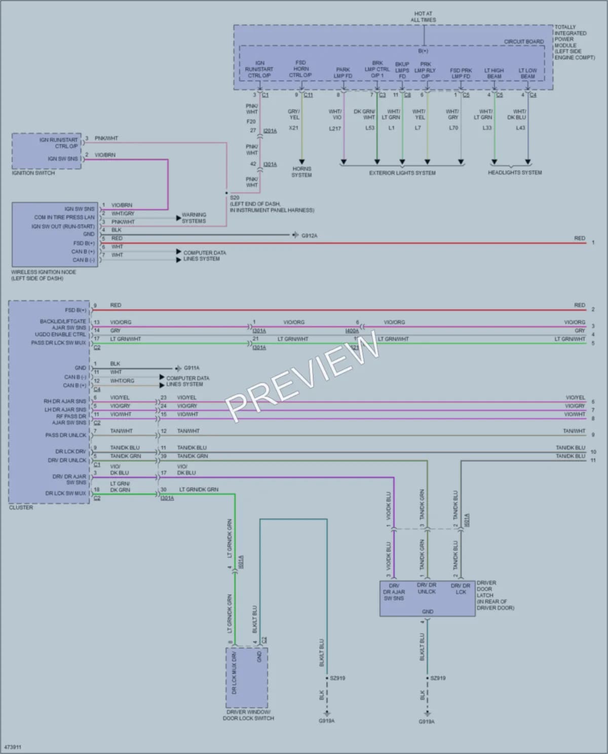 2015 Jeep Compass Anti Theft wiring diagram preview