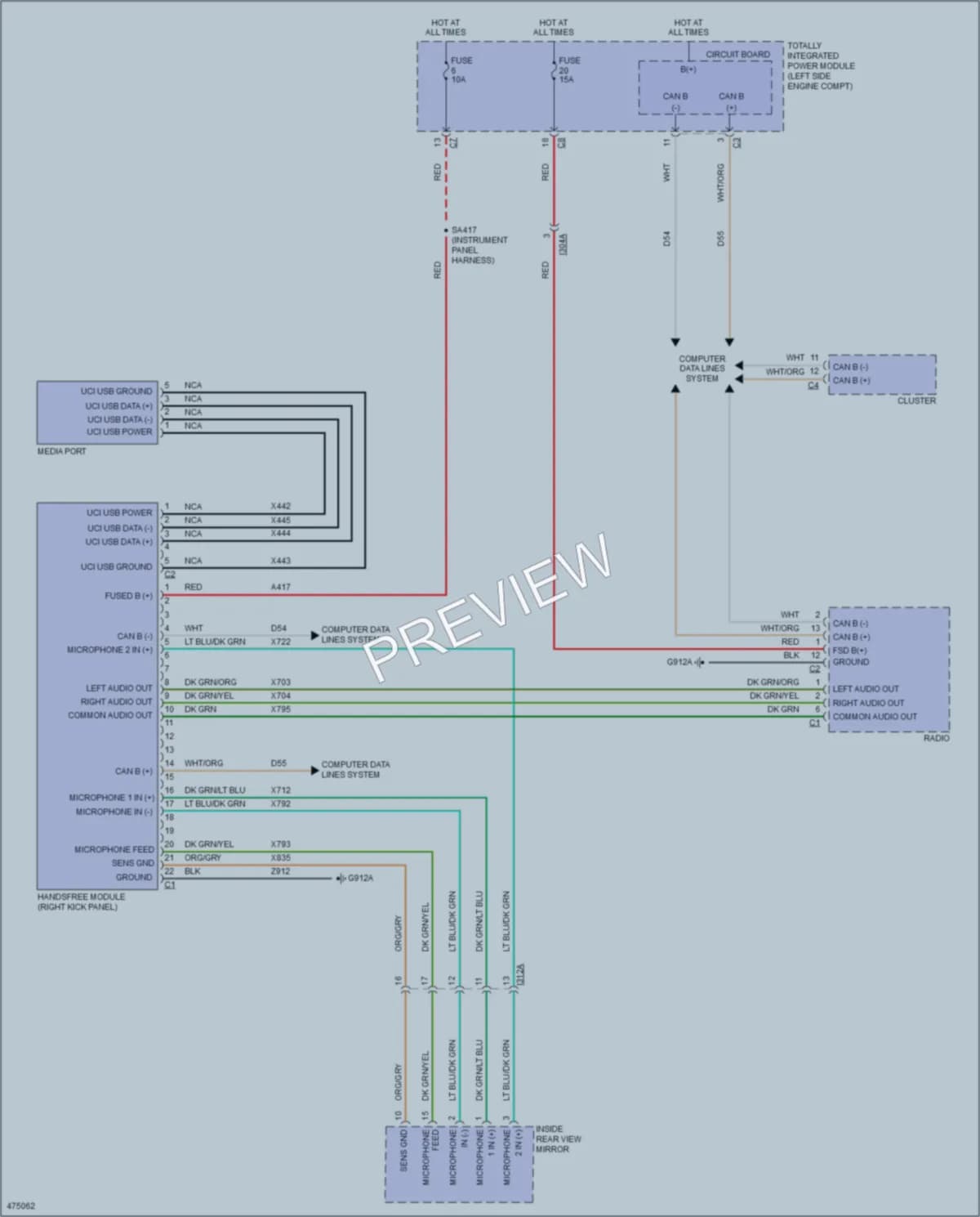 2015 Jeep Compass Radio wiring diagram preview