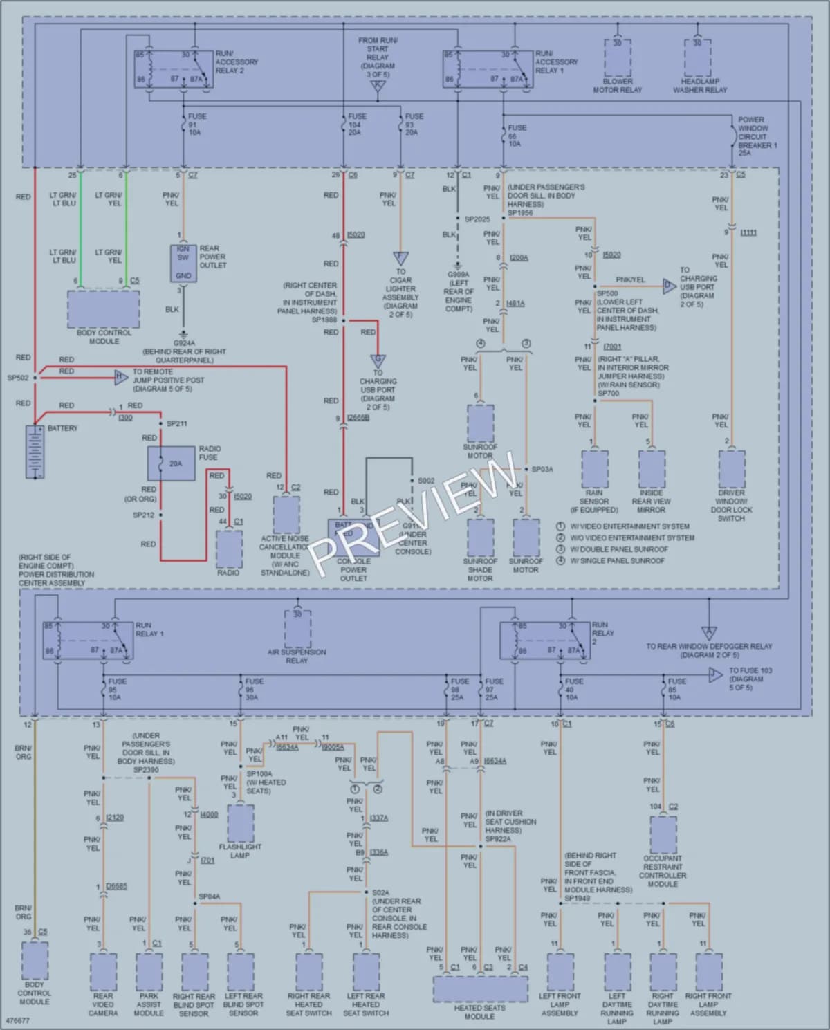 2015 Jeep GrandCherokee Power Distribution wiring diagram preview