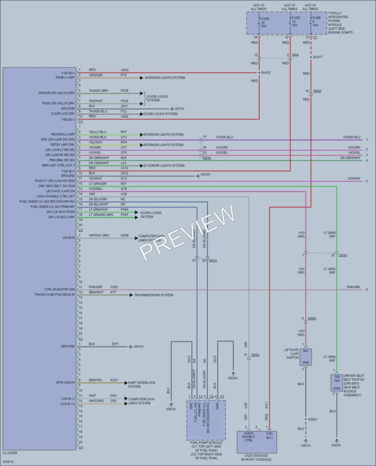 2015 Jeep Patriot Instrument Cluster wiring diagram preview