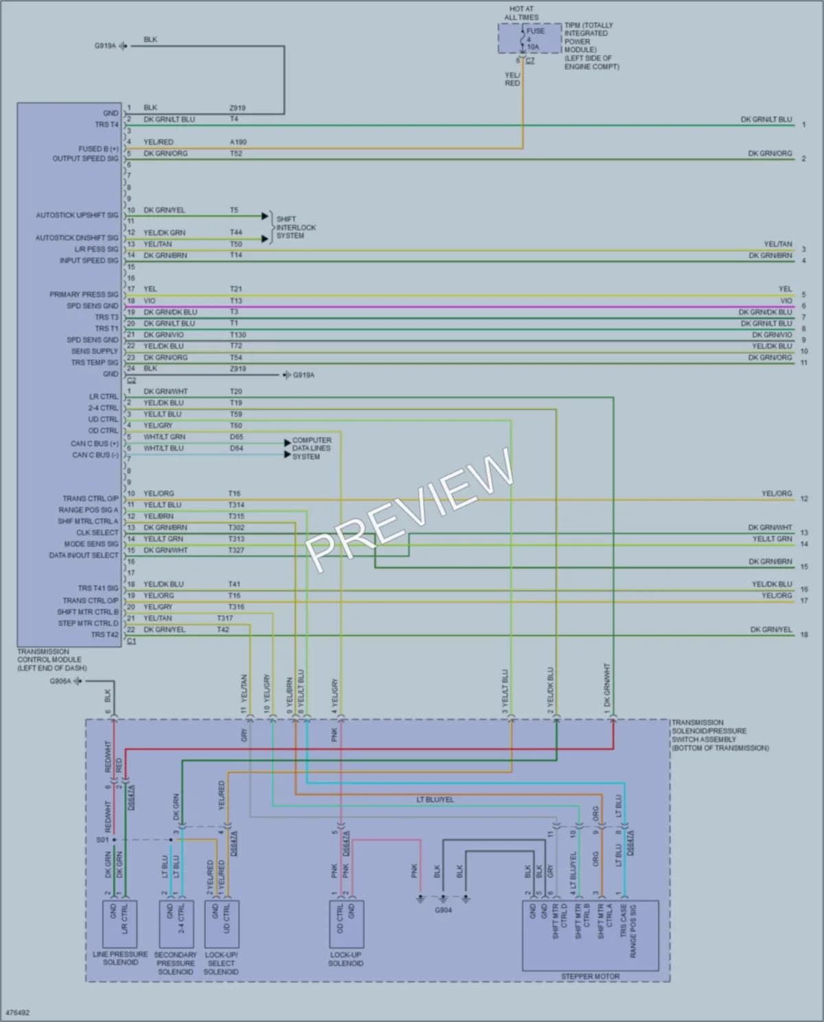 2015 Jeep Patriot Transmission wiring diagram preview