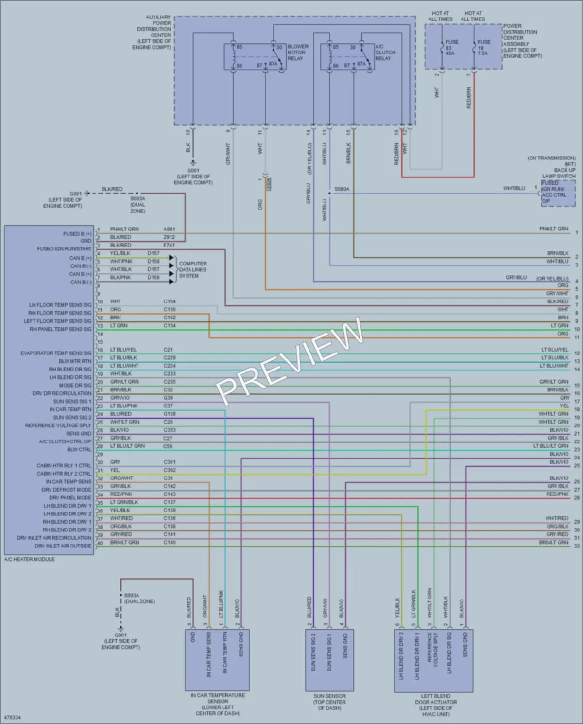 2015 Jeep Renegade Air Conditioning wiring diagram preview