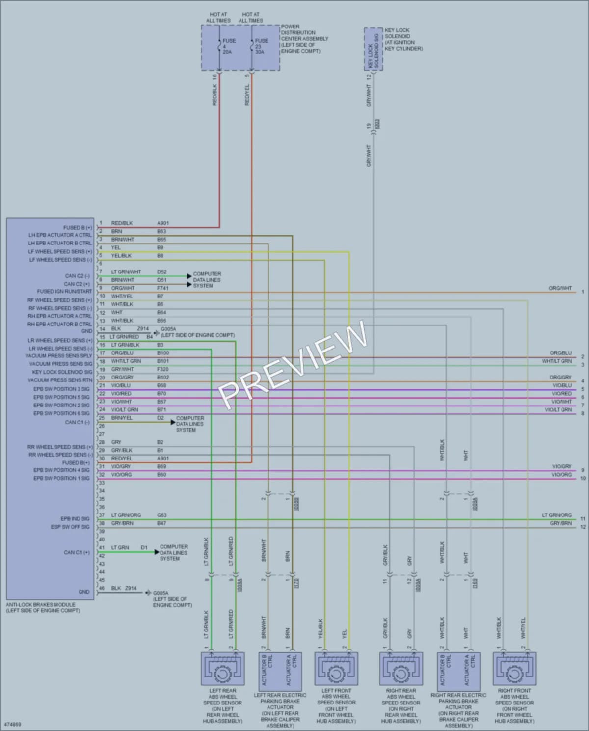 2015 Jeep Renegade Anti Lock Brakes wiring diagram preview