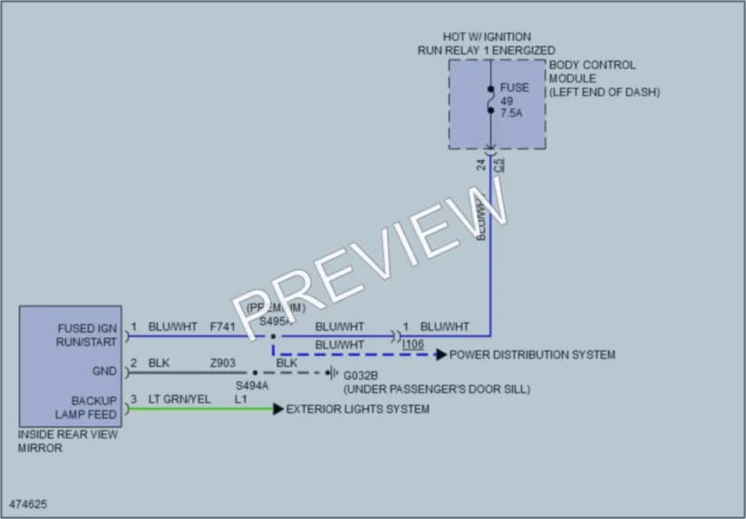 2015 Jeep Renegade Power Mirrors wiring diagram preview