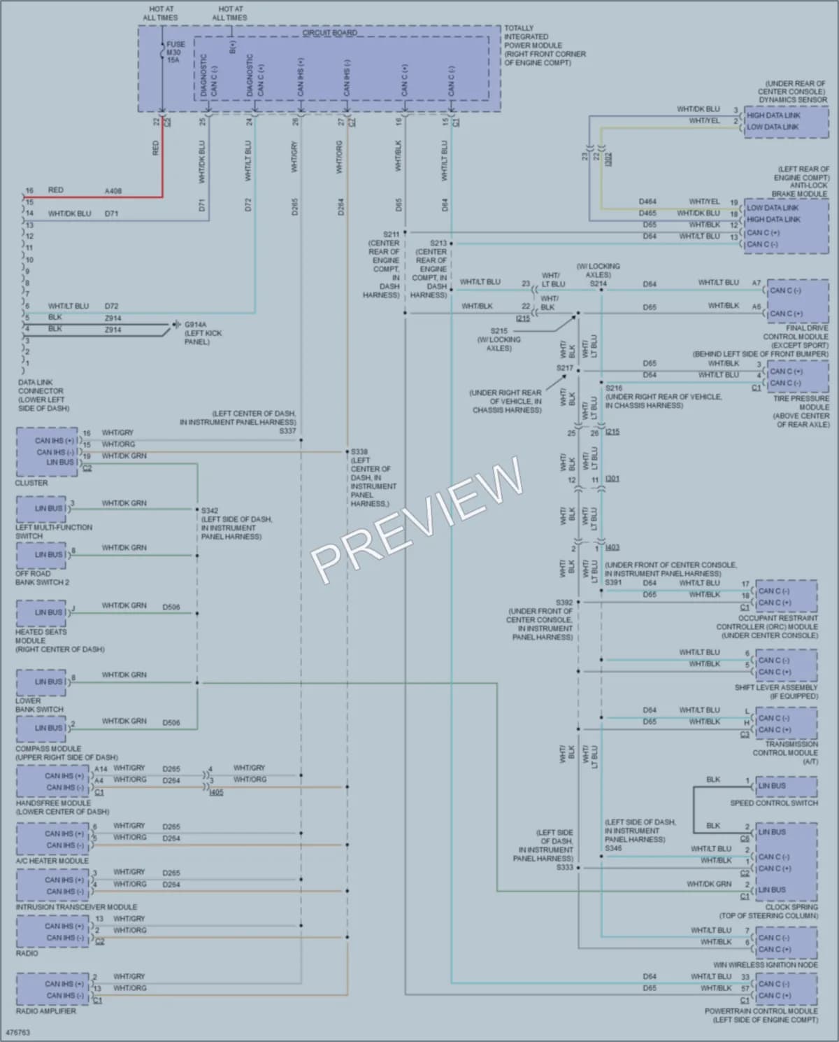 2015 Jeep Wrangler Computer Data Lines wiring diagram preview