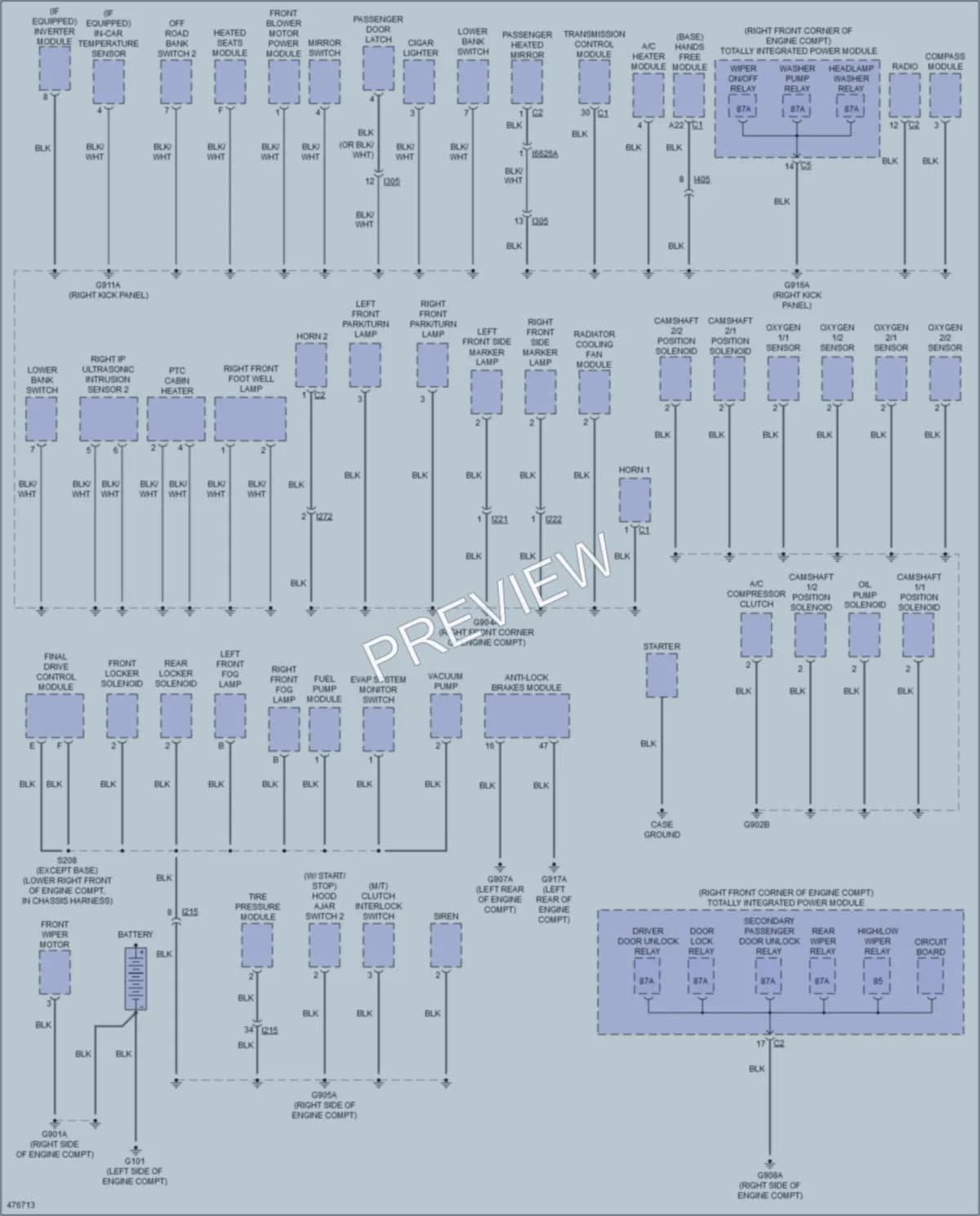 2015 Jeep Wrangler Ground Distribution wiring diagram preview