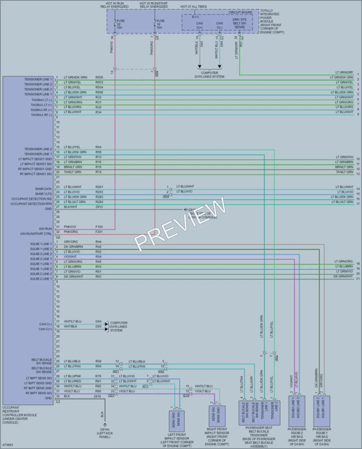 2015 Jeep Wrangler Supplemental Restraints wiring diagram preview