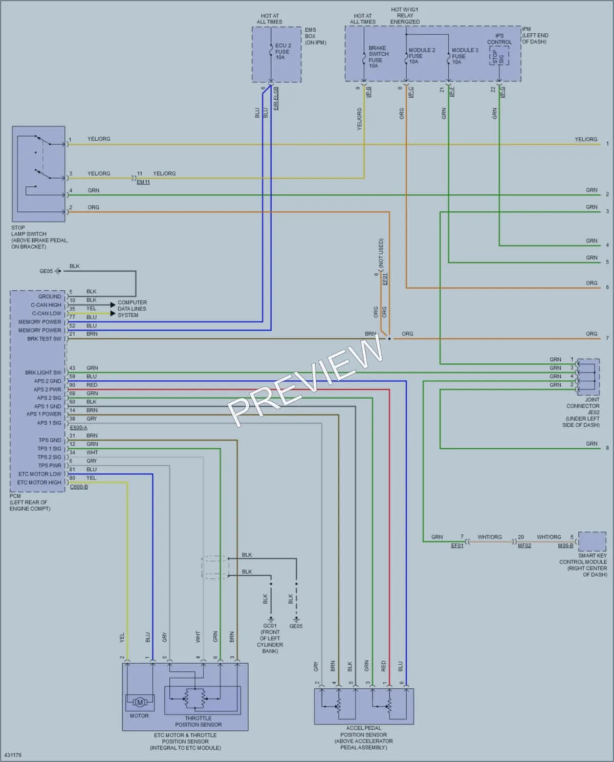 2015 Kia Cadenza Cruise Control wiring diagram preview