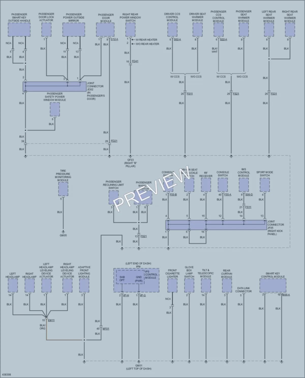 2015 Kia Cadenza Ground Distribution wiring diagram preview
