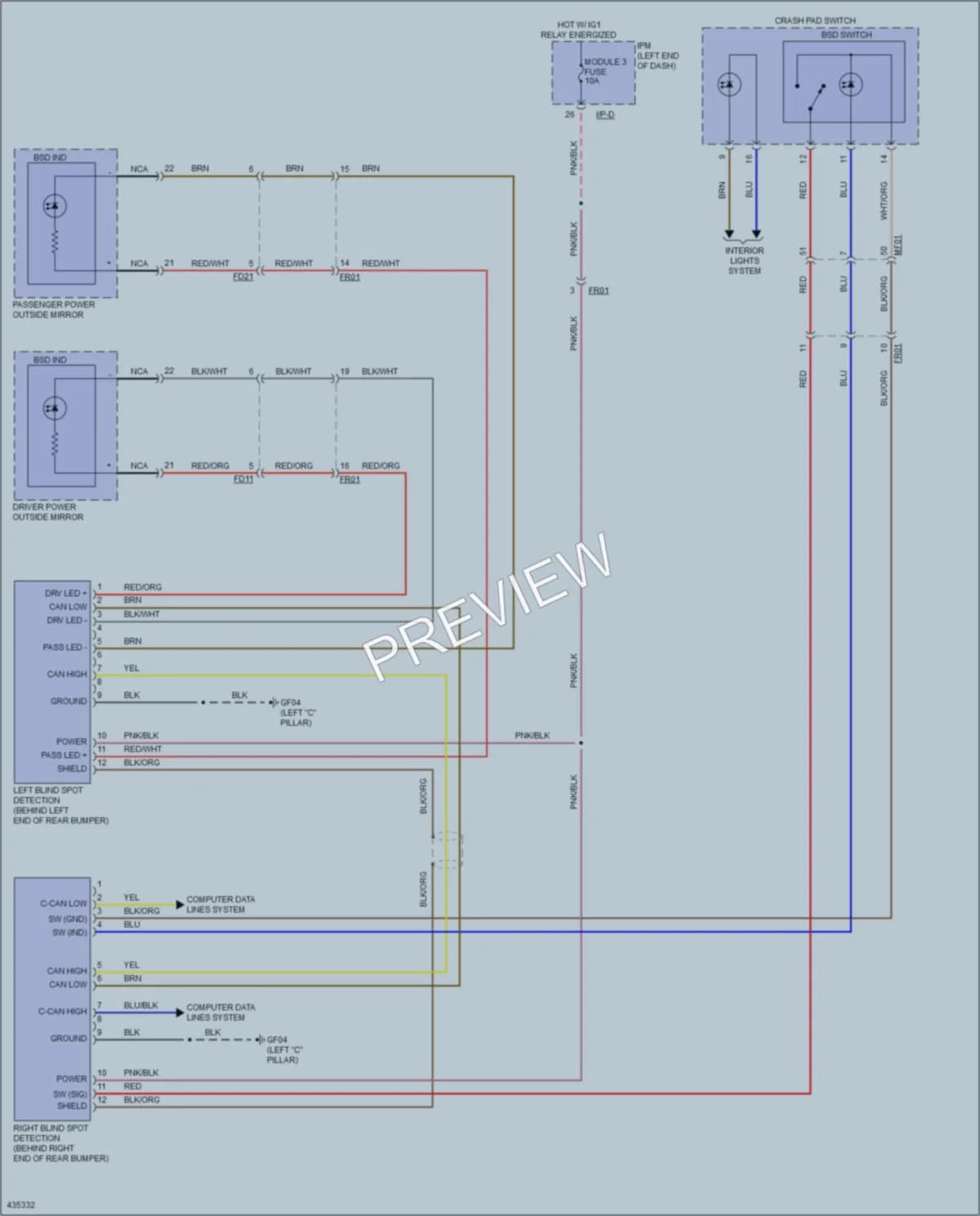 2015 Kia Cadenza Navigation wiring diagram preview