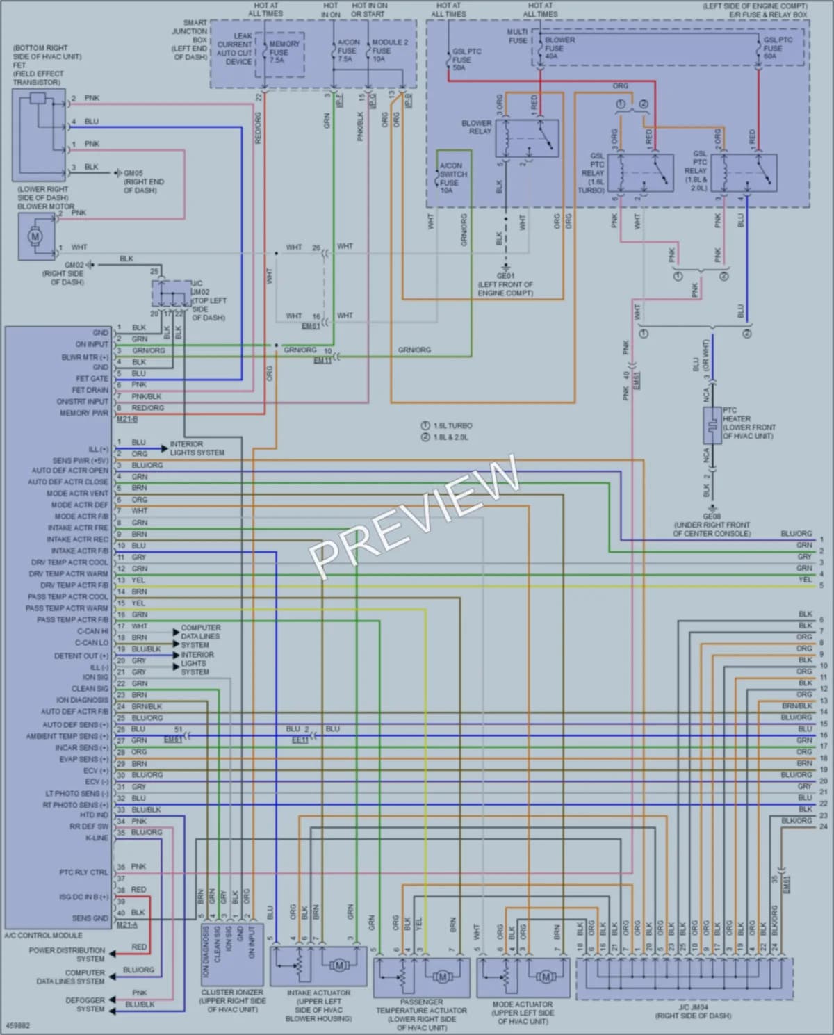 2015 Kia Forte5 Air Conditioning wiring diagram preview