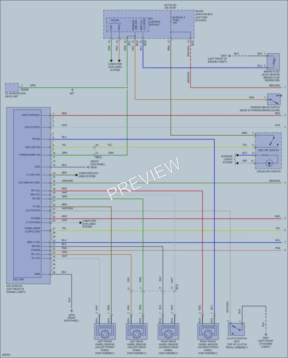 2015 Kia Forte5 Anti Lock Brakes wiring diagram preview