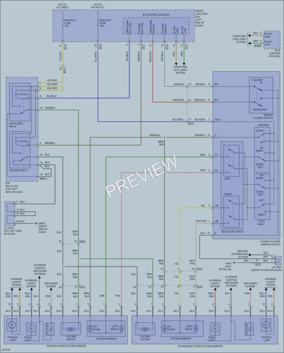 2015 Kia ForteKoup Power Mirrors wiring diagram preview