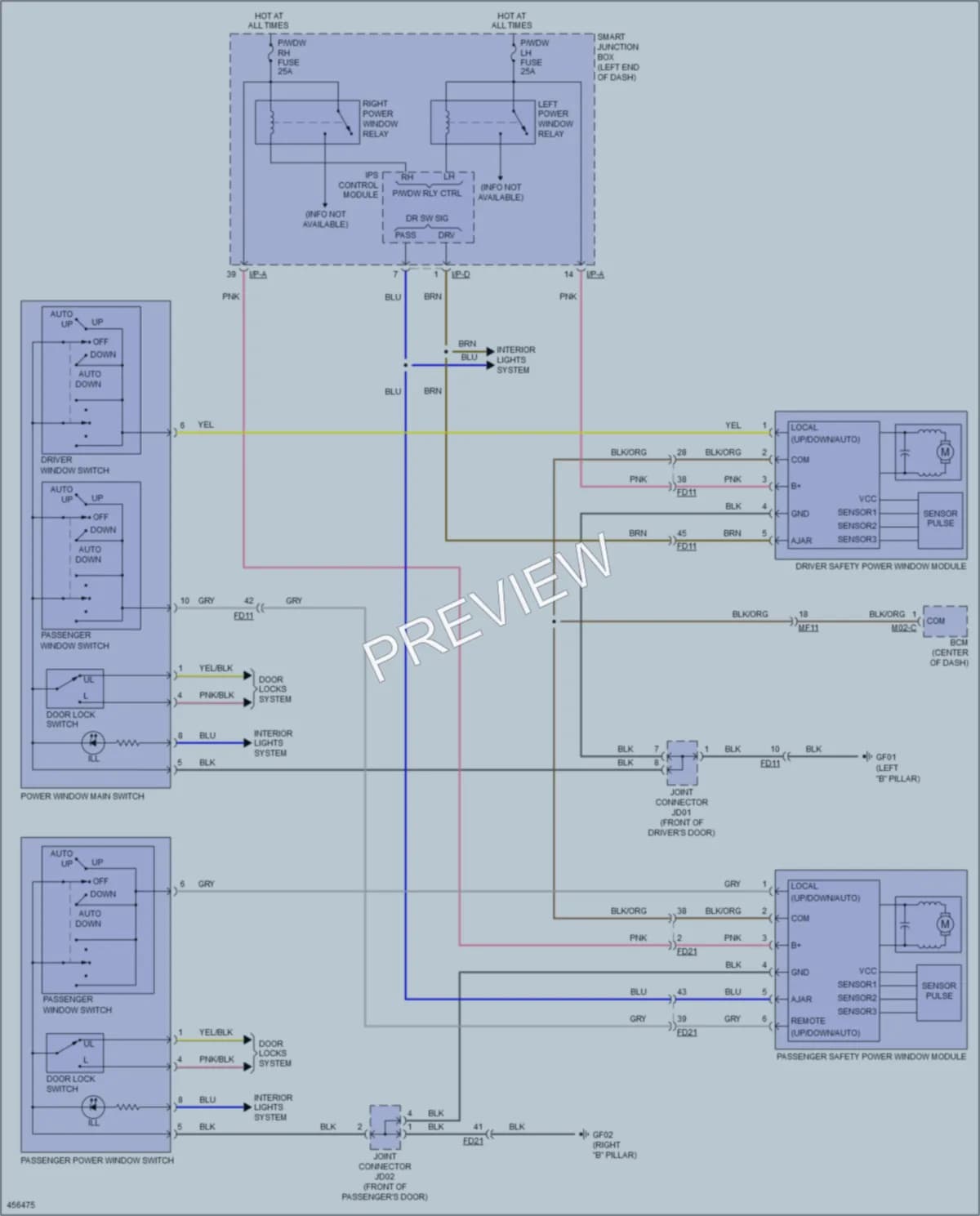 2015 Kia ForteKoup Power Windows wiring diagram preview