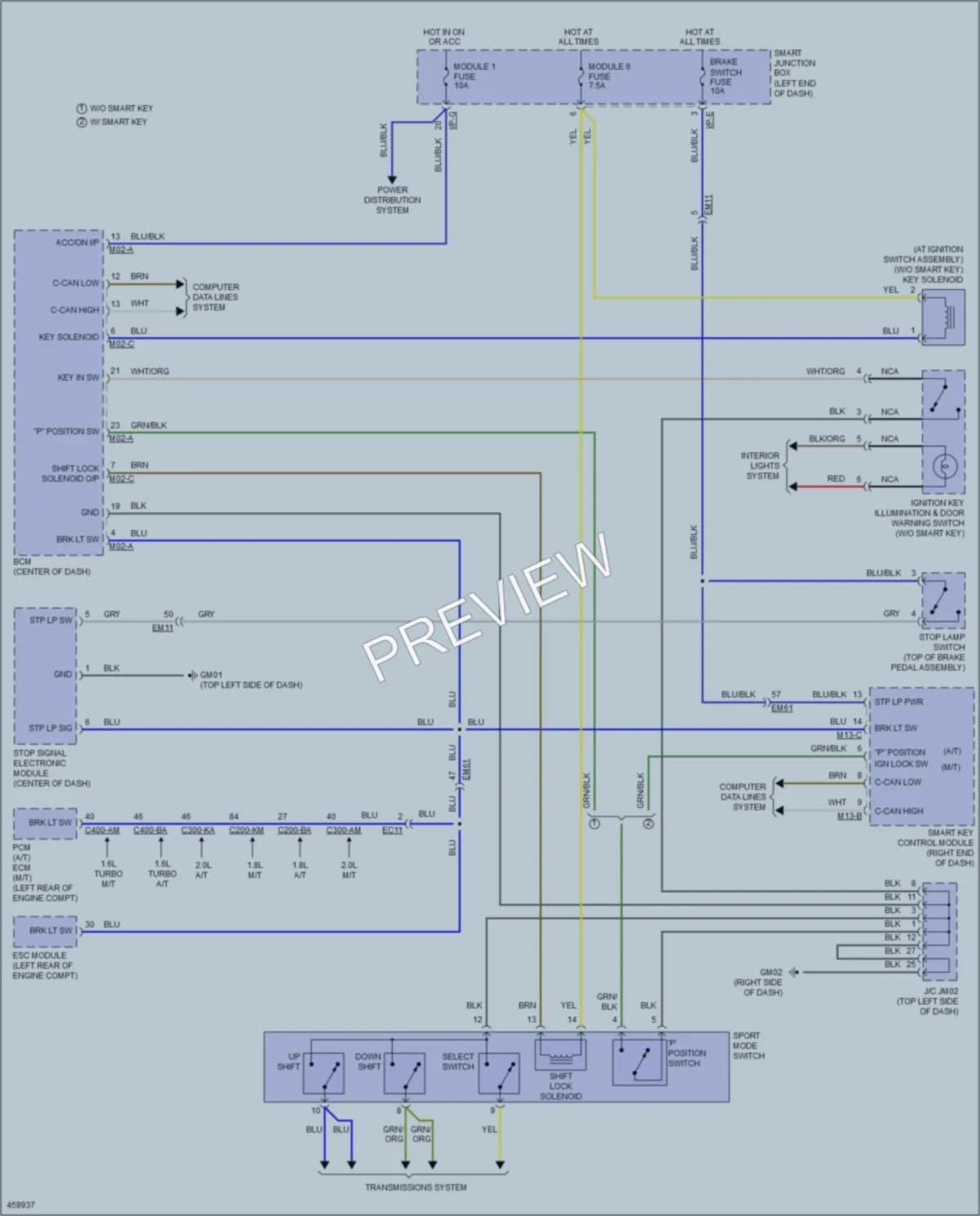 2015 Kia ForteKoup Shift Interlock wiring diagram preview
