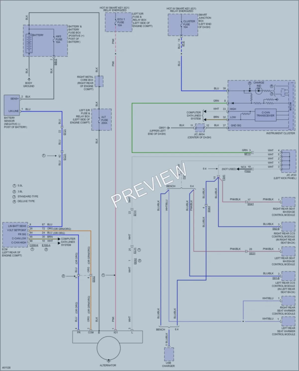 2015 Kia K900 Starting Charging wiring diagram preview