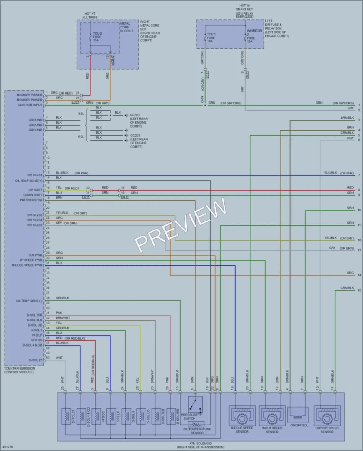 2015 Kia K900 Transmission wiring diagram preview