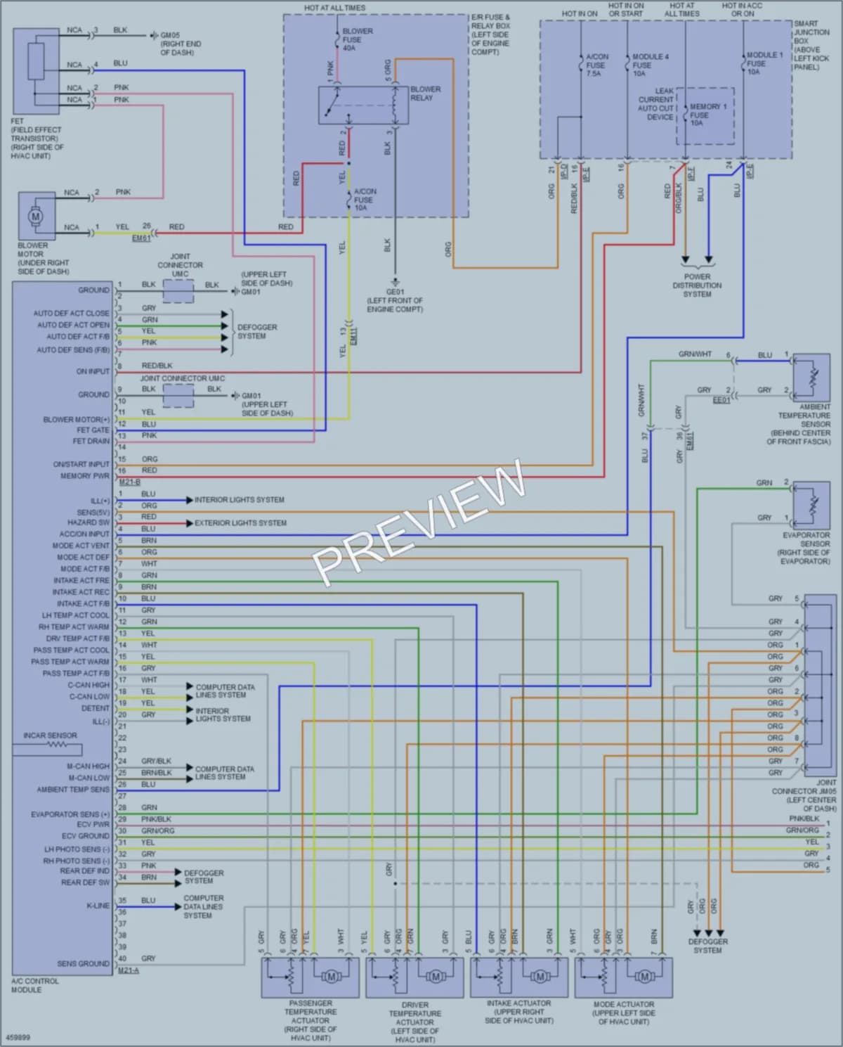 2015 Kia Optima Air Conditioning wiring diagram preview