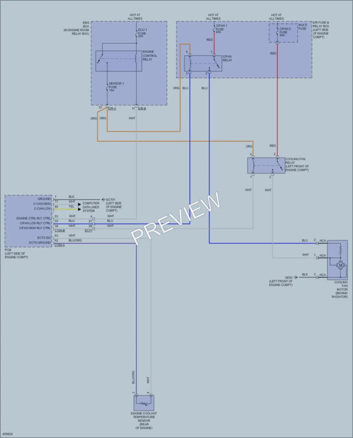 2015 Kia Optima Cooling Fan wiring diagram preview