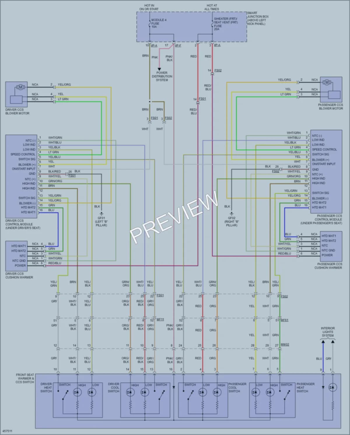 2015 Kia Optima Power Seats wiring diagram preview