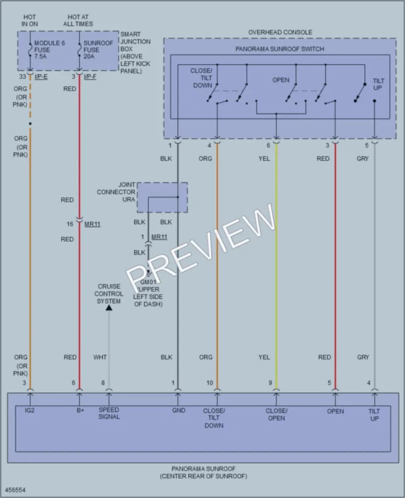 2015 Kia Optima Power Top Sunroof wiring diagram preview