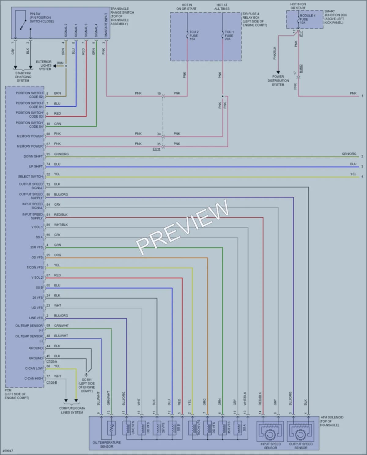 2015 Kia Optima Transmission wiring diagram preview