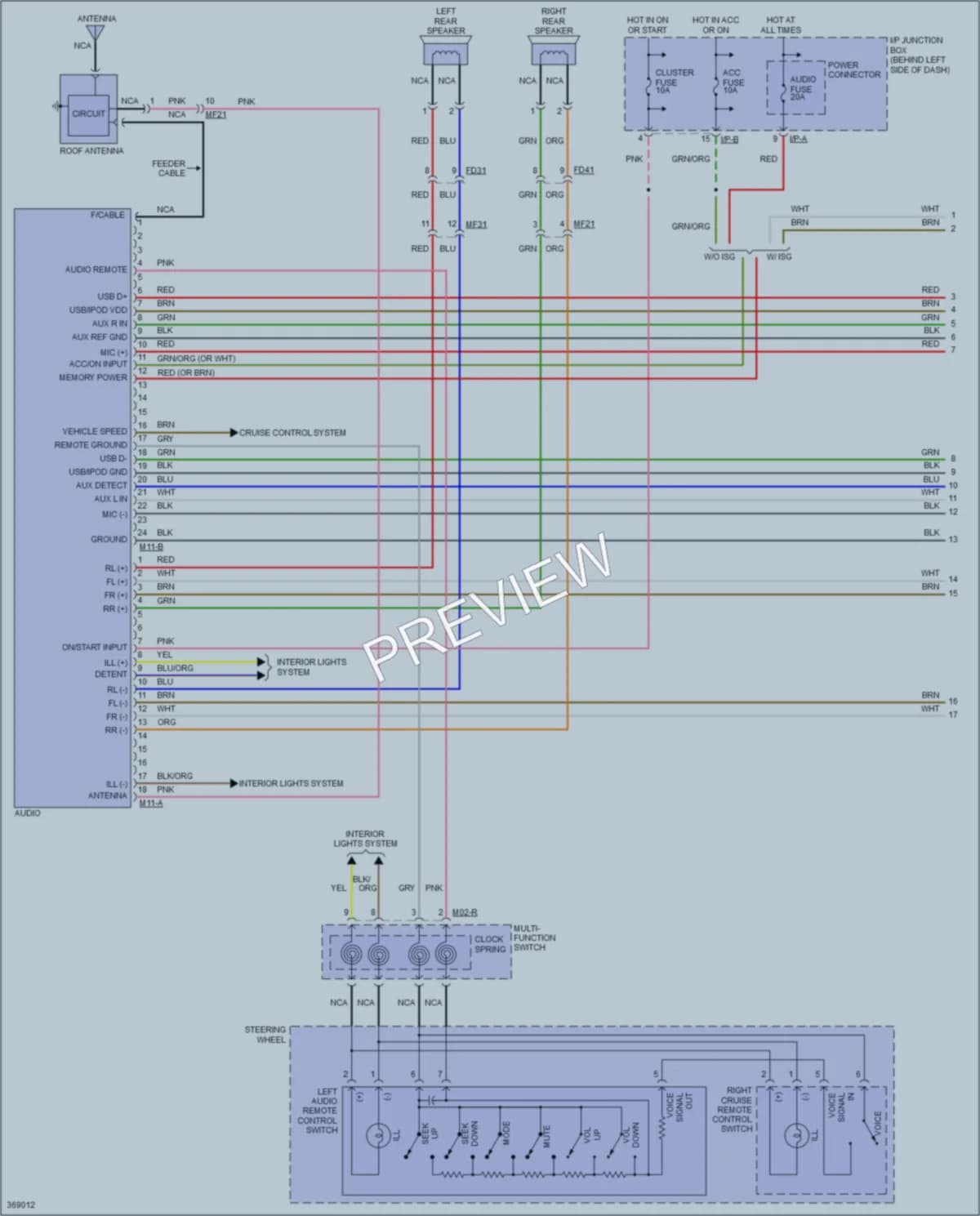 2015 Kia Rio Radio wiring diagram preview