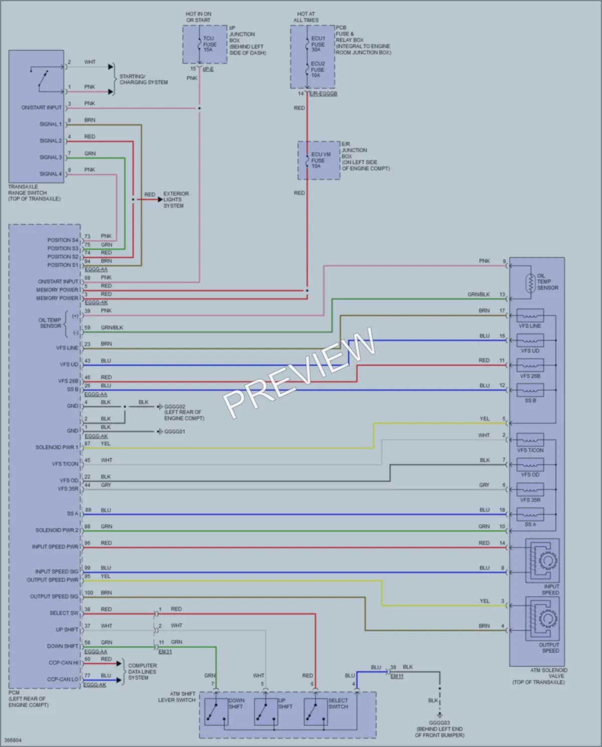 2015 Kia Rio Transmission wiring diagram preview