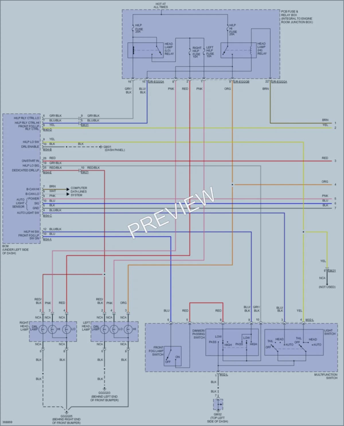 2015 Kia Rio5 Headlights wiring diagram preview