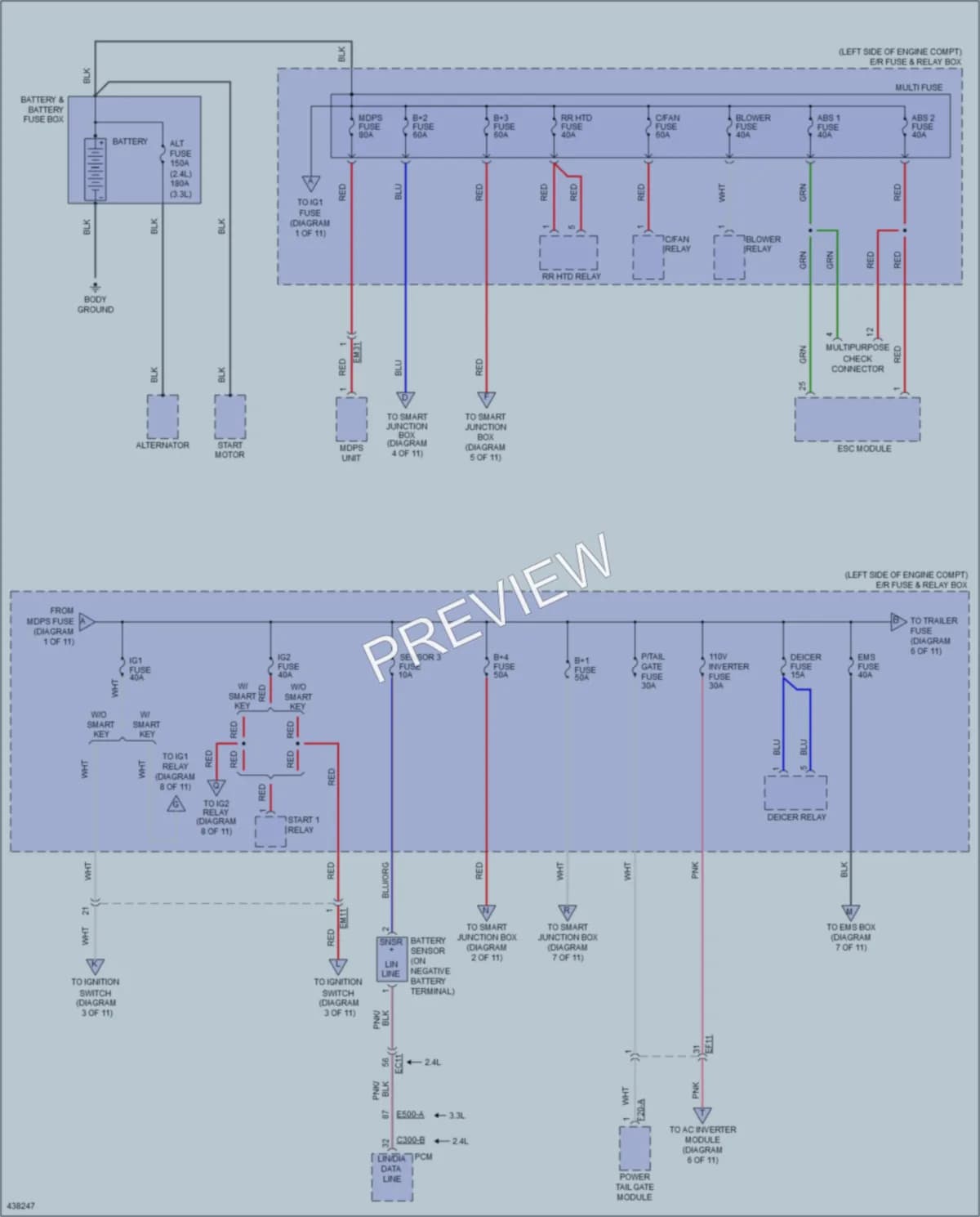 2015 Kia Sorento Power Distribution wiring diagram preview