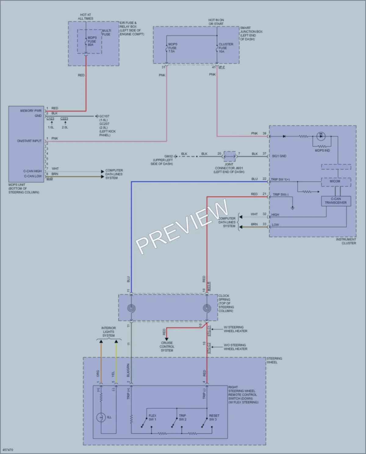 2015 Kia Soul Electronic Power Steering wiring diagram preview