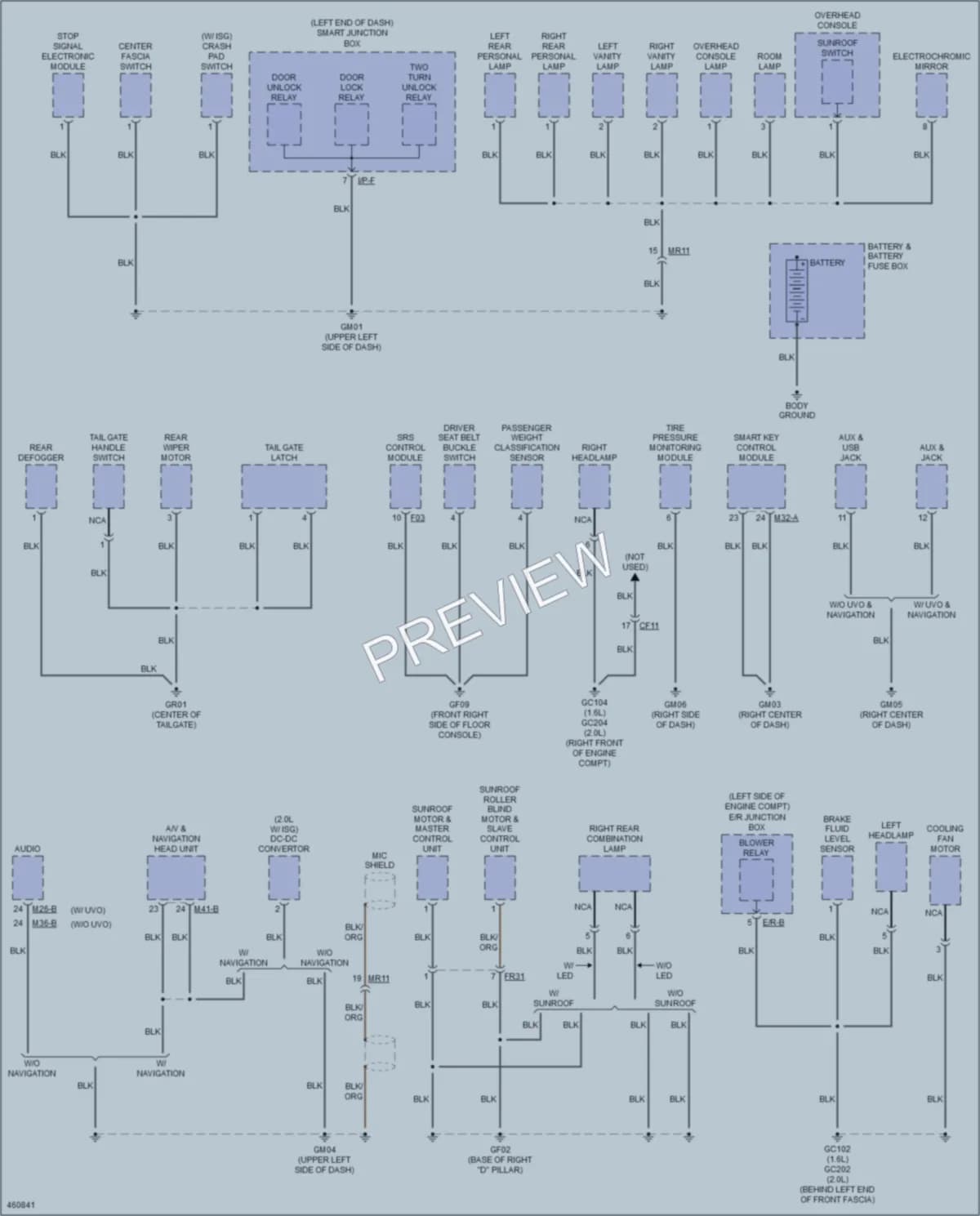 2015 Kia Soul Ground Distribution wiring diagram preview