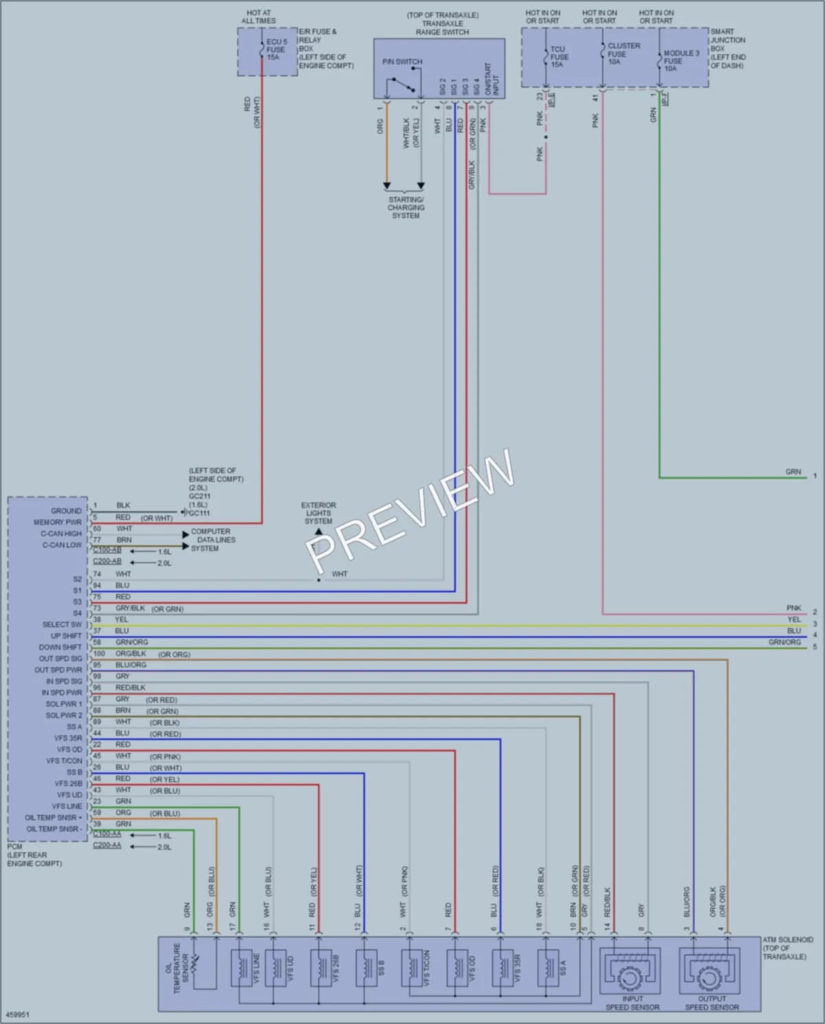2015 Kia Soul Transmission wiring diagram preview