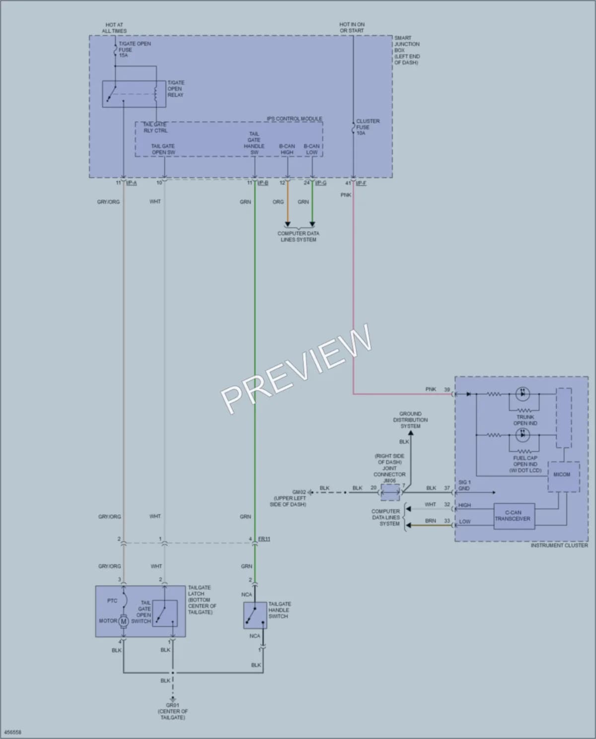 2015 Kia Soul Trunk Tailgate Fuel Door wiring diagram preview