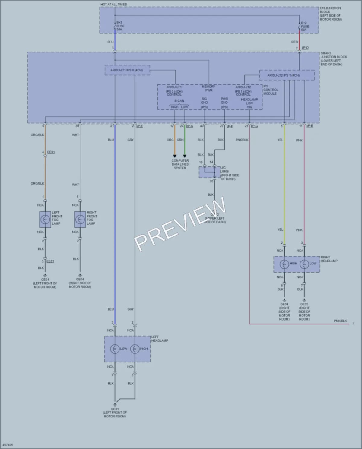 2015 Kia SoulEV Headlights wiring diagram preview